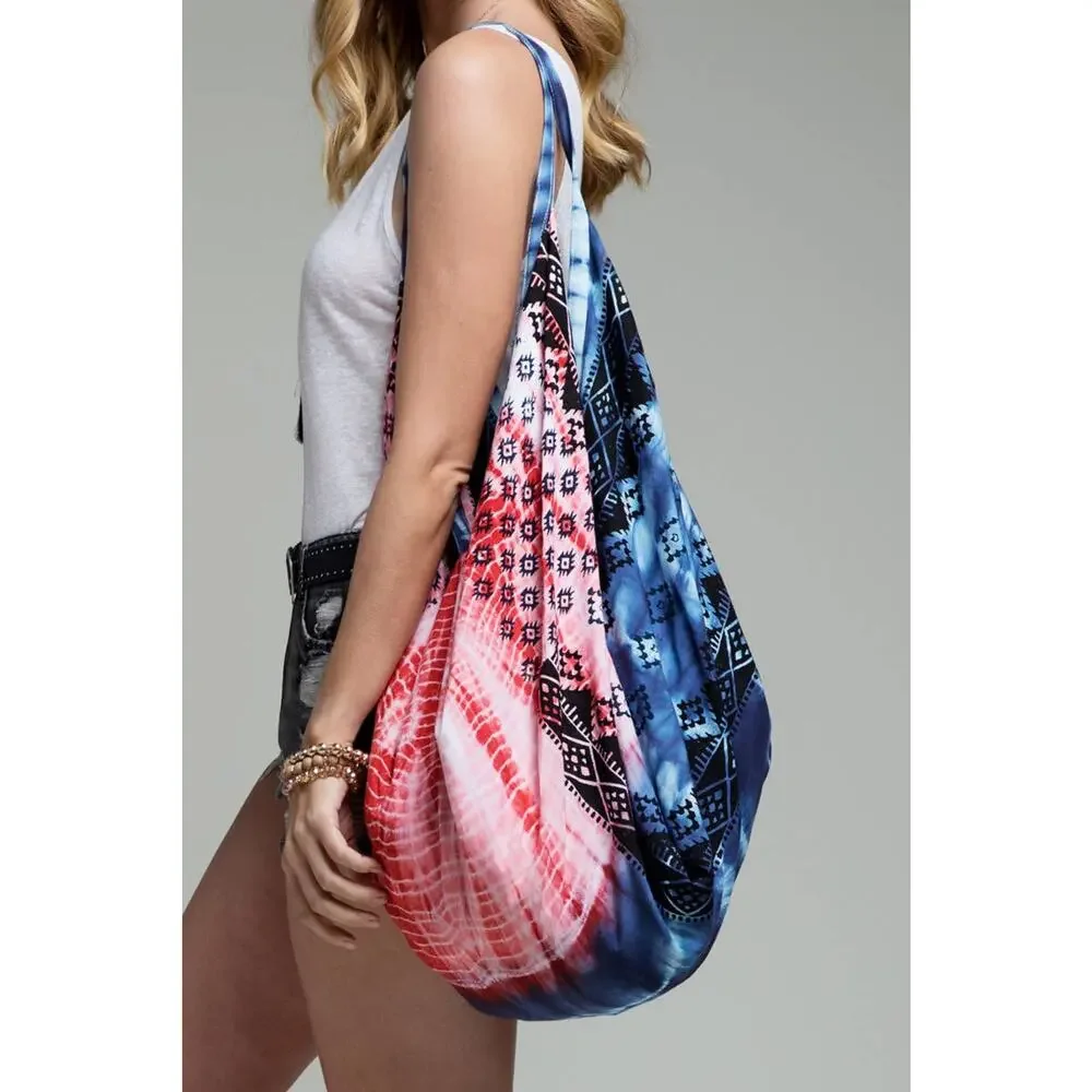 Urbanista American Pie Hand Block Print Cotton Tote Bag
